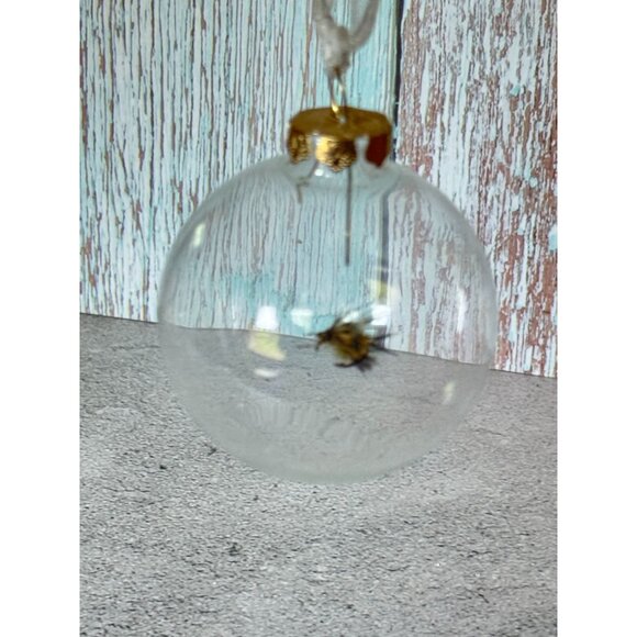 Glass Fishing Lure Ornaments With Wicker Basket - Set Of 2 2 3/4" & 3 1/4" - Picture 7 of 8
